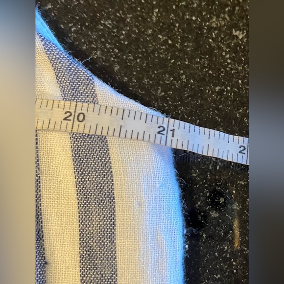 Rails Adora  Midi Stripped Linen Blend Dress/ white -smoke Blue/SZ.XL Women’s - Picture 9 of 15